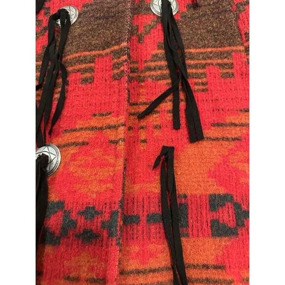 Vintage Woolrich Womens Small  Wool Long Coat Duster Blanket Southwestern Aztec - Picture 8 of 9